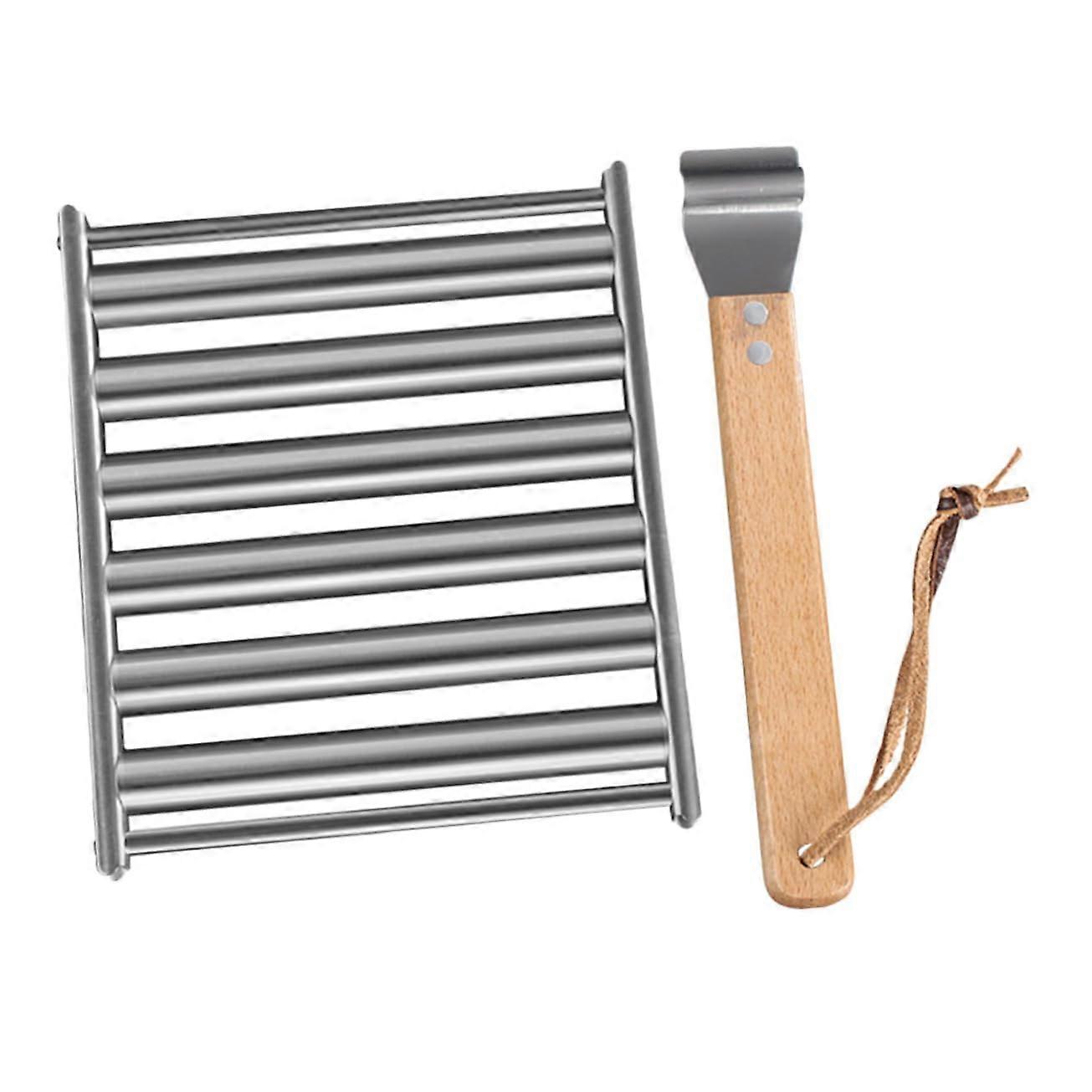 Hotdog grill For outdoors Camping Rotating Stainless steel grate