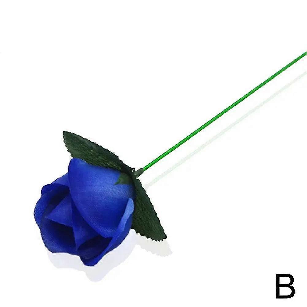 Blue (B)$Magic rose torch turns into rose magic flower props flame rose magic toy magic bouquet