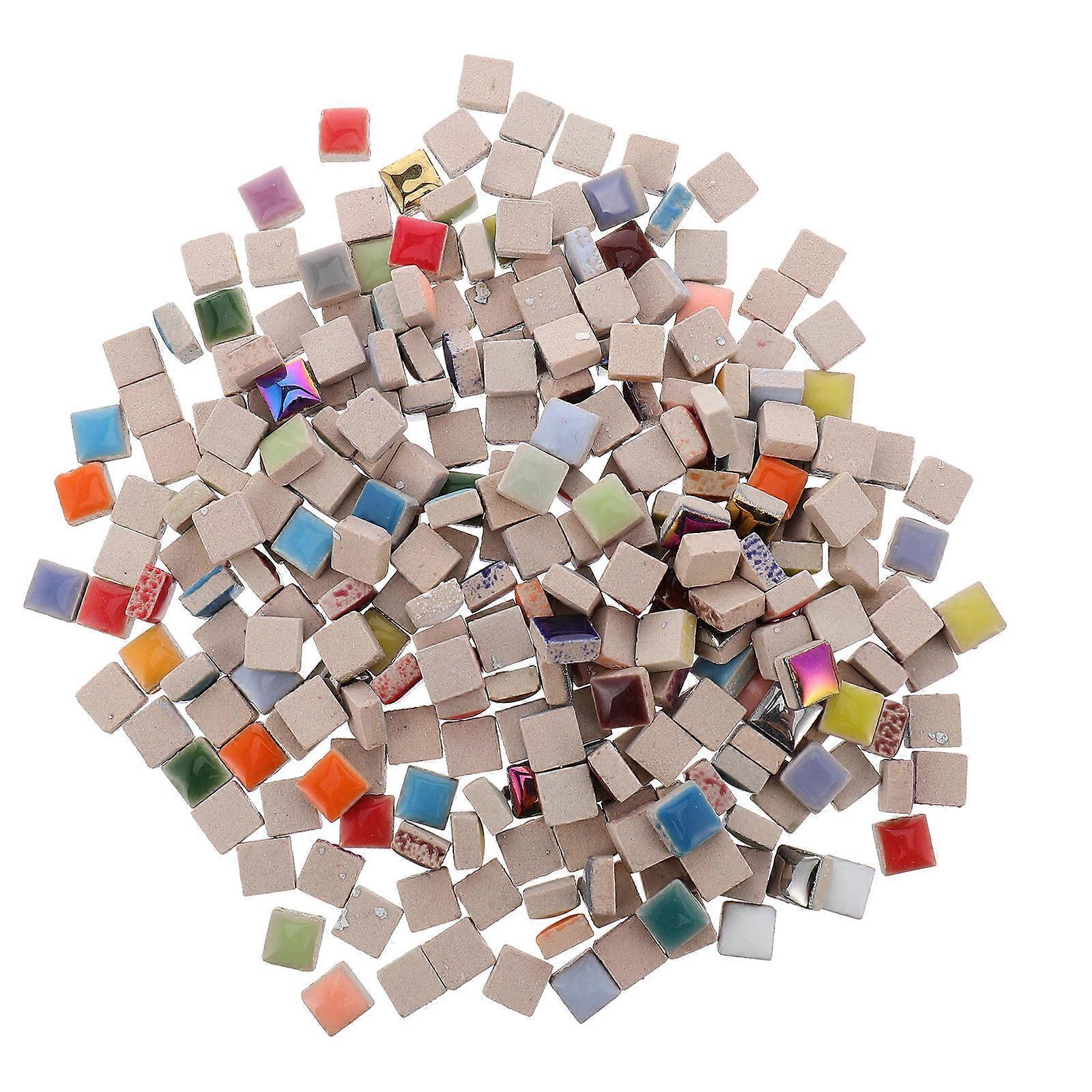 Mixed Color Ceramic Mosaic Tiles for DIY Crafts – Smooth Edges, Bulk Pack for Home Decoration