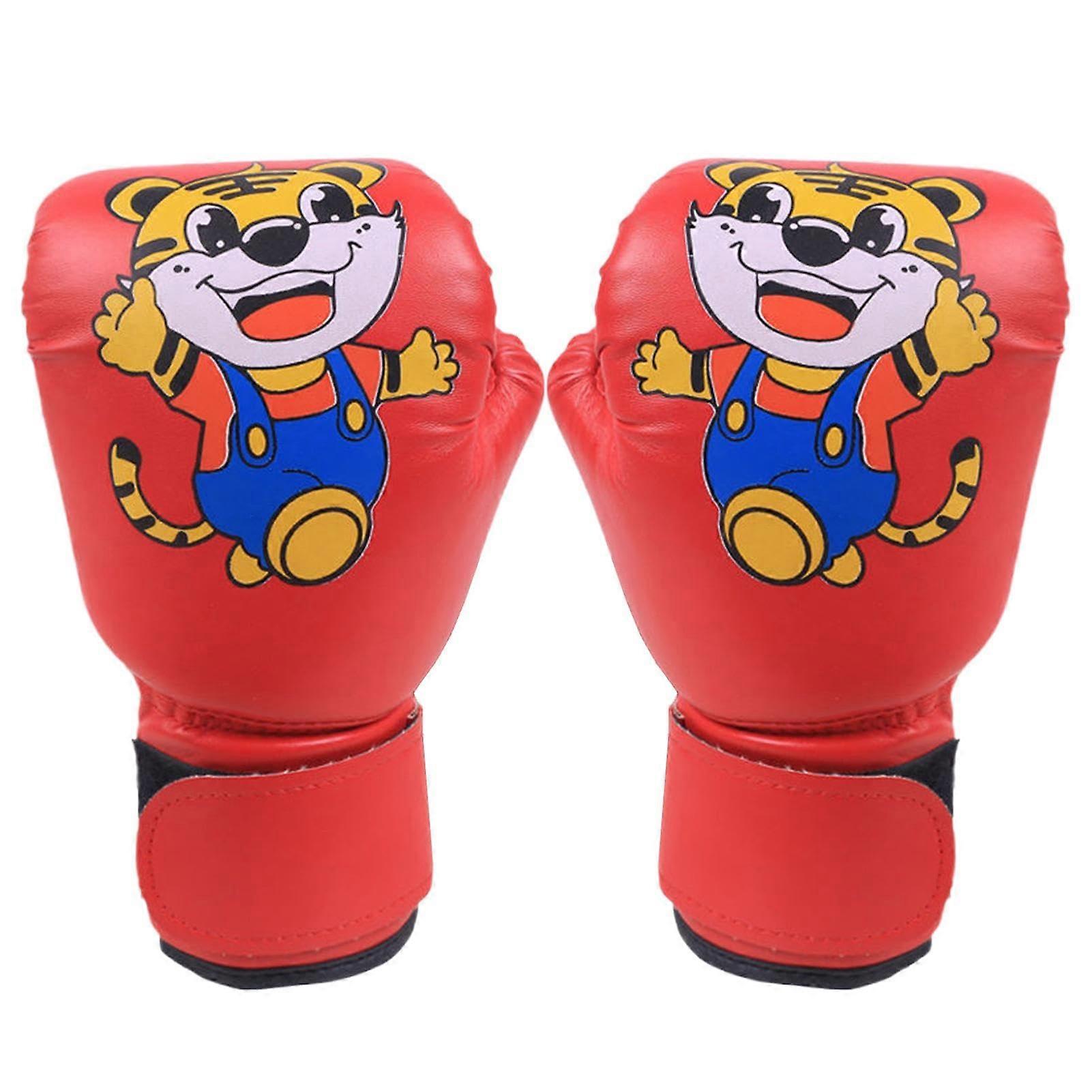 Youth Boxing Gloves Leather Kids Kickboxing Gloves for Punch Bag, MMA