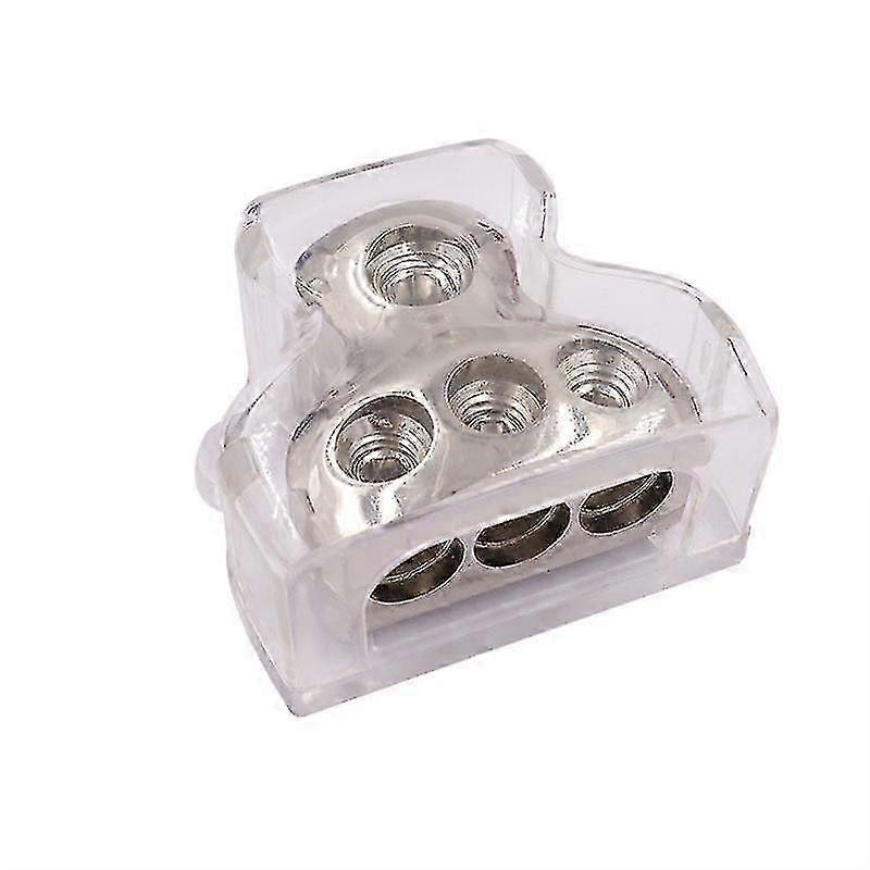 3-Way Power Distribution Block, 1x0G In / 3x4G Out, Amp Ground Splitter