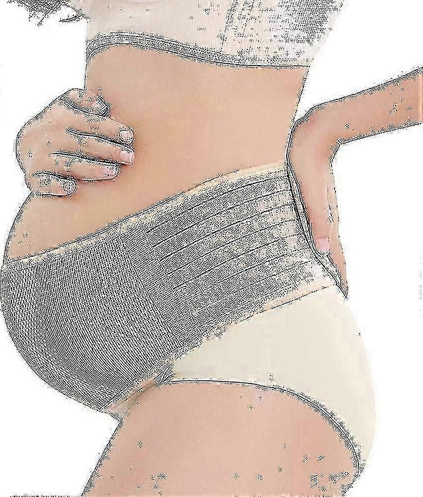 حزام دعم الحمل - سوار أمومة مسامي لراحة البطن والحوض - أون XL-بني