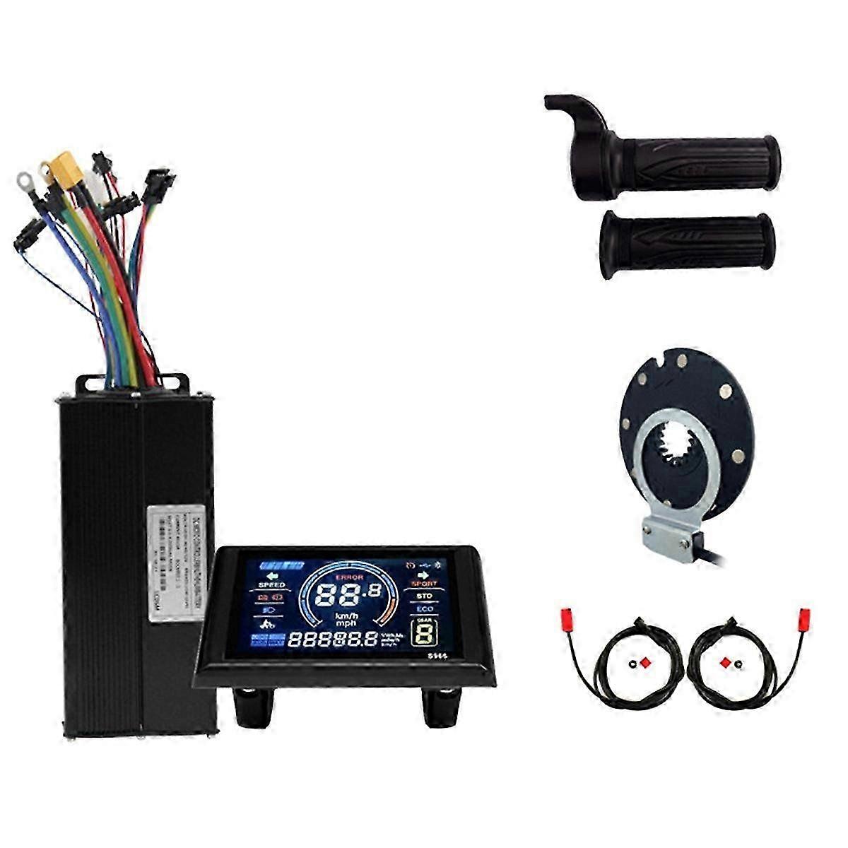 2000W/1500W Electric Bike Motorcycle Brushless Motor Controller with LCD Display Kit