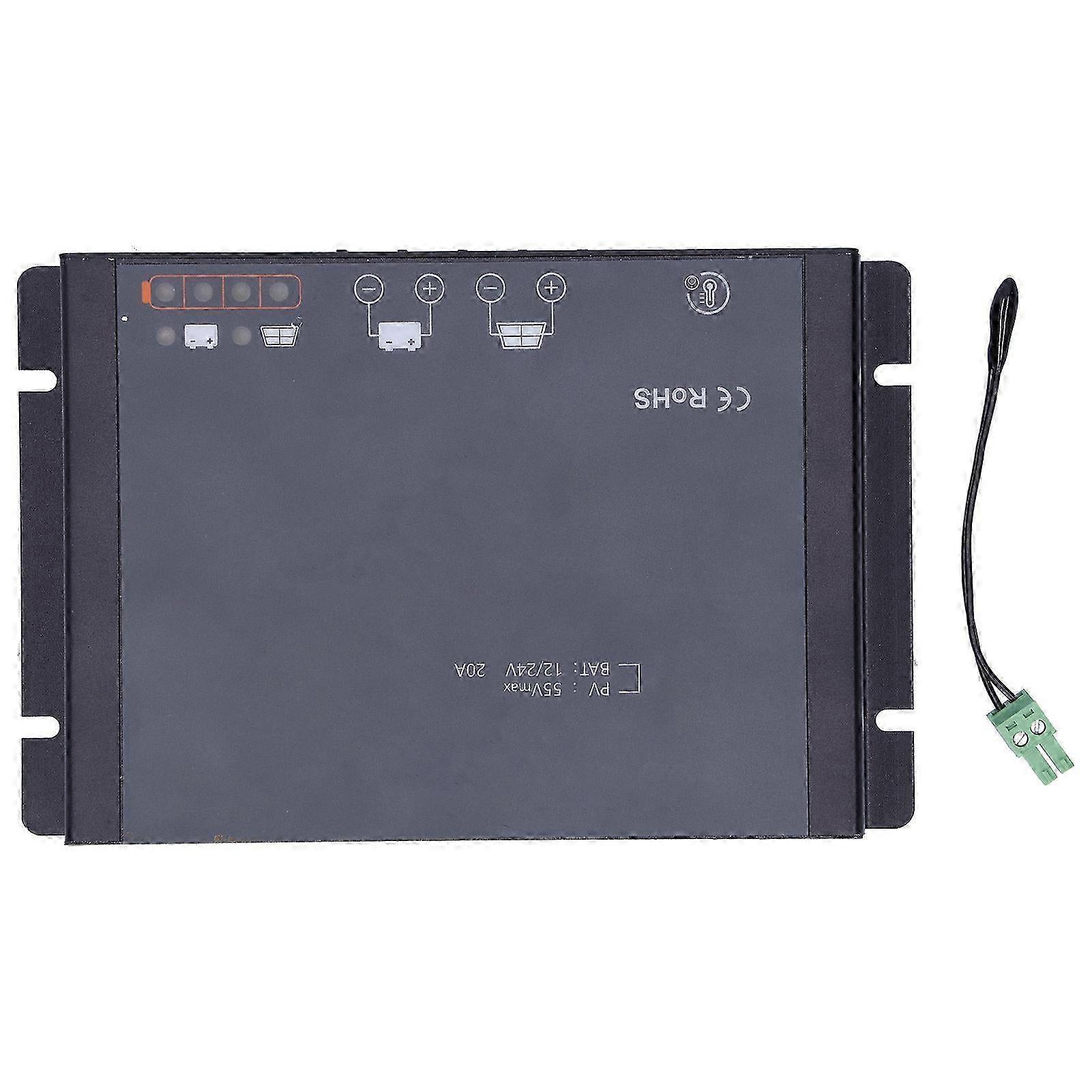 Solar Controller Mppt Regulator Auto Tracking Focus Waterproof With Bluetooth 20a Dc12/24v