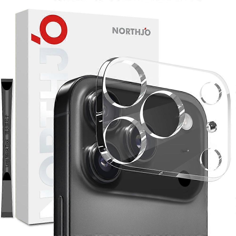 NORTHJO Compatible For iPhone 17 Pro Camera Lens Protector Tempered Glass HD Clear 3D Full Coverage