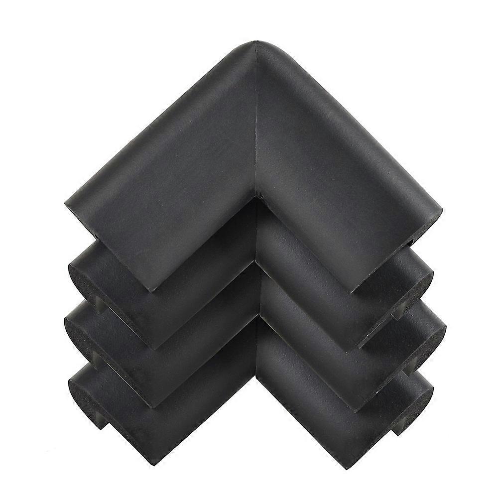 Black Corner Protector Baby Learning to Walk Furniture Safety Nbr Rubber 4Pcs