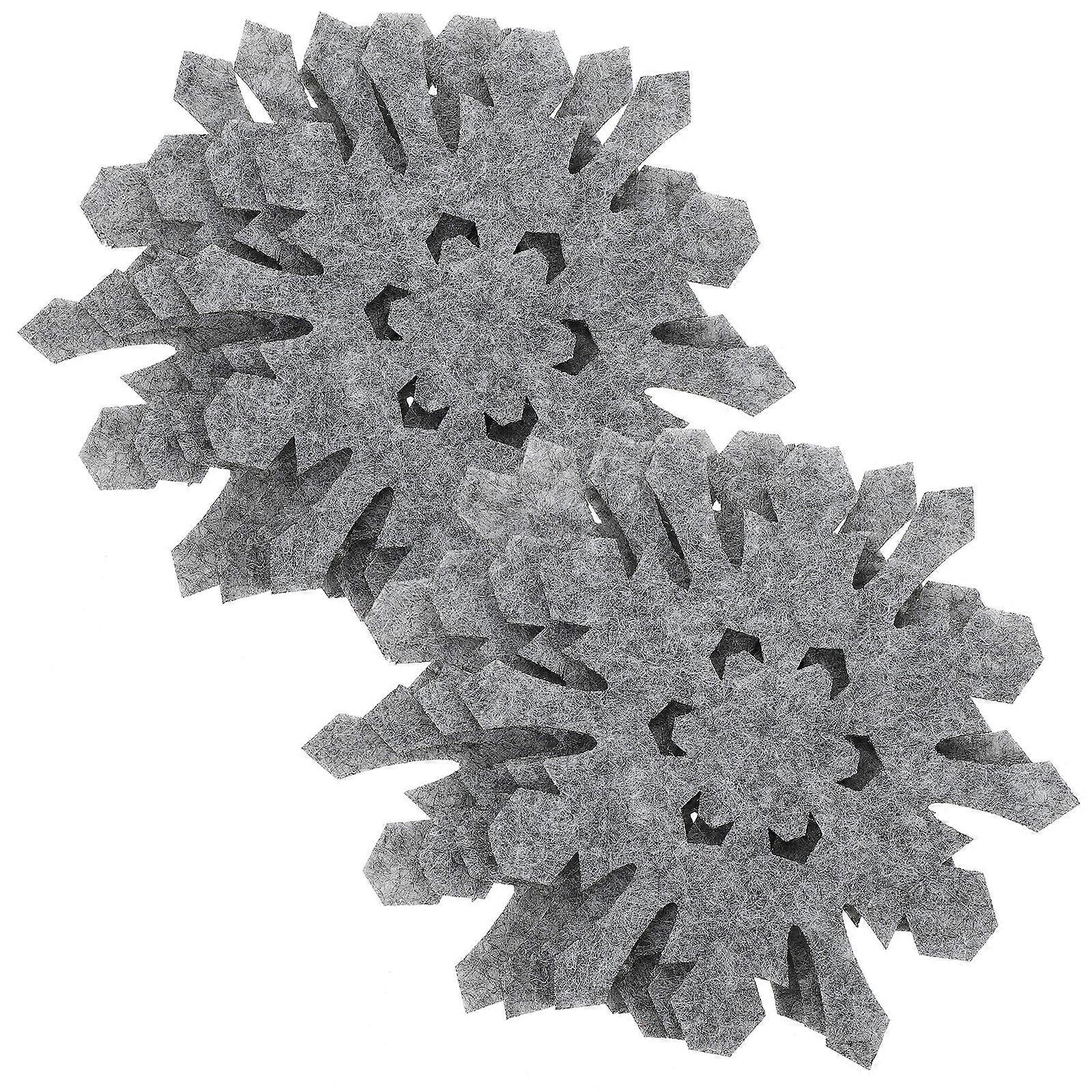 フェルトスノーフレークコースター断熱カップマットホームデコレーション用8個