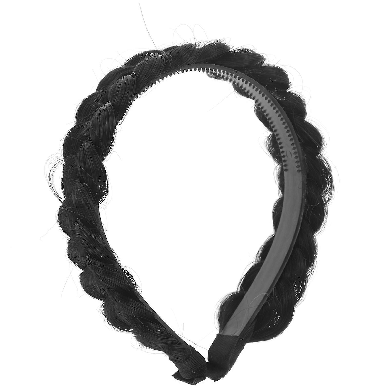 Lady Headband Braid Wig Headband Practical Stage Performances 15.00X13.00X4.00cm 1Pack
