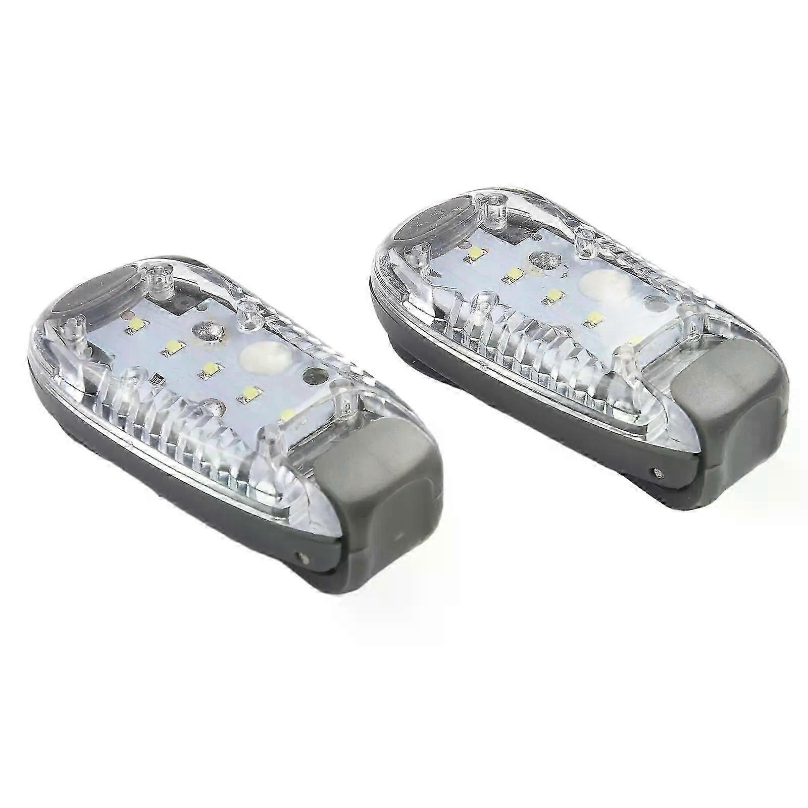 2PCS Boat Navigation LED Lights Side Marker Signal Lamp Suitable for  Marine Boat Yacht Motorboat Night Running Fishing White Orange Blue