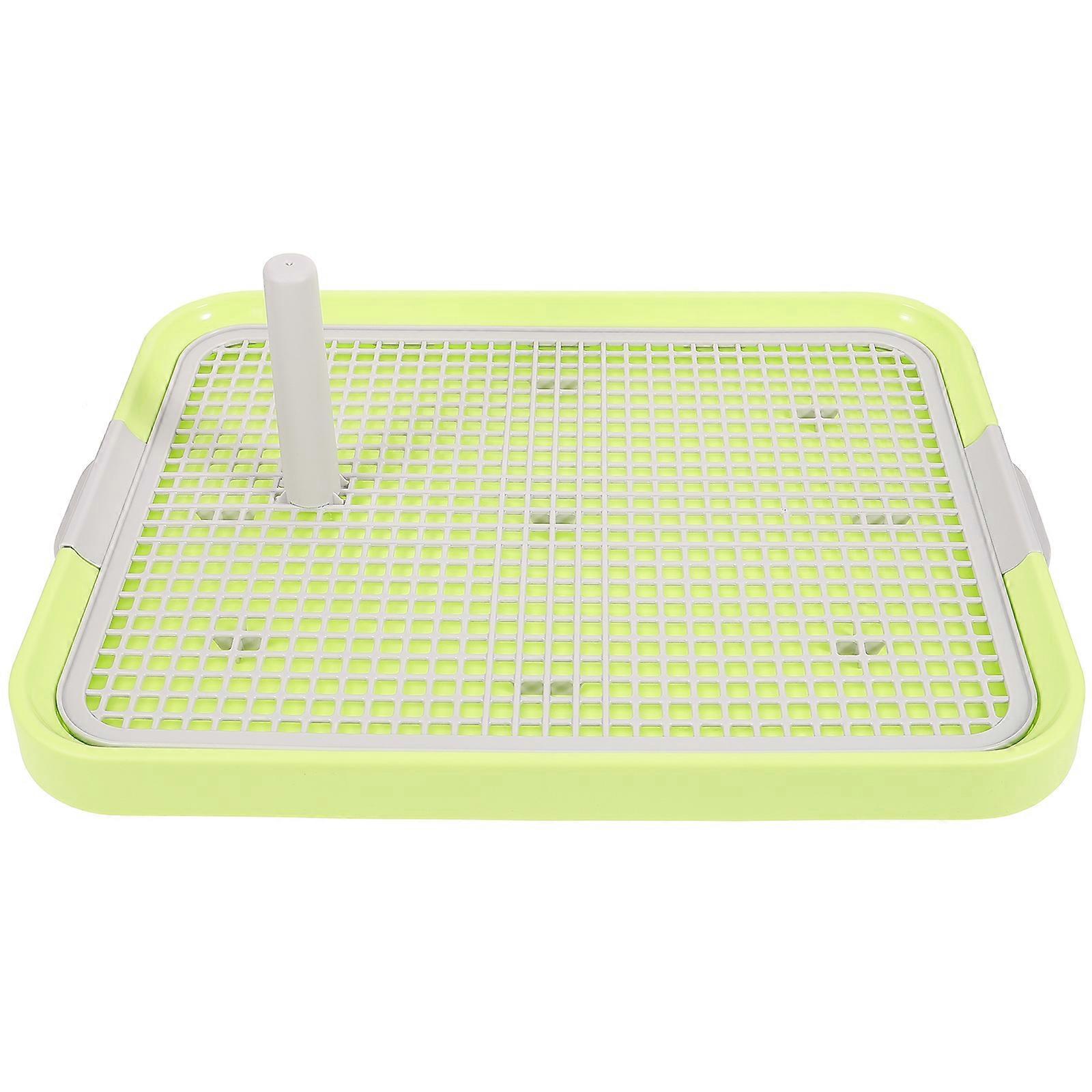 Slip Dog Toilet with Stand Column for Puppies and Small Dogs   Ergonomic Indoor Litter Tray with Plastic Mesh Design for Easy Cleaning and Stable