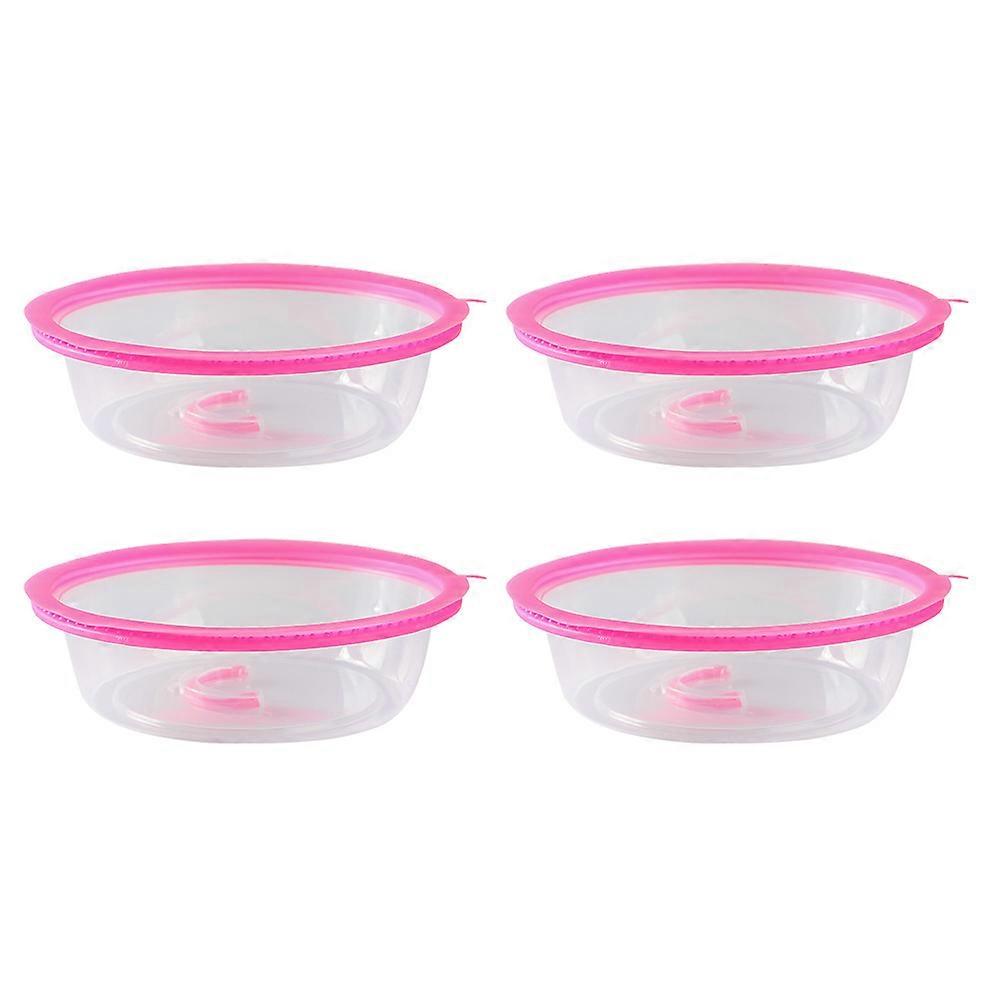 Fresh Keeping Covers Food Lids For Microwaving Kitchen Supplies Square Shape Dust-Proof Pink 20x2cm