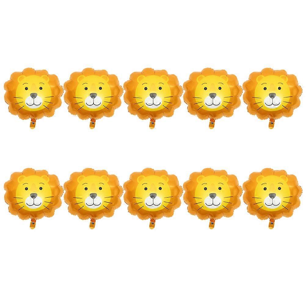 Here's a refined and engaging product description based on your input:
**10pcs Cartoon Lion Head Balloons – Jungle Theme Birthday Party