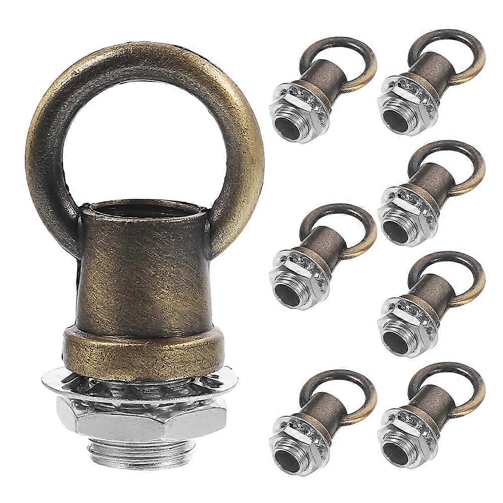 Chandelier Suspension Chain Heavy Duty M10 Threaded Hook Rings Coffee Color for Lighting Fixtures 8Pcs