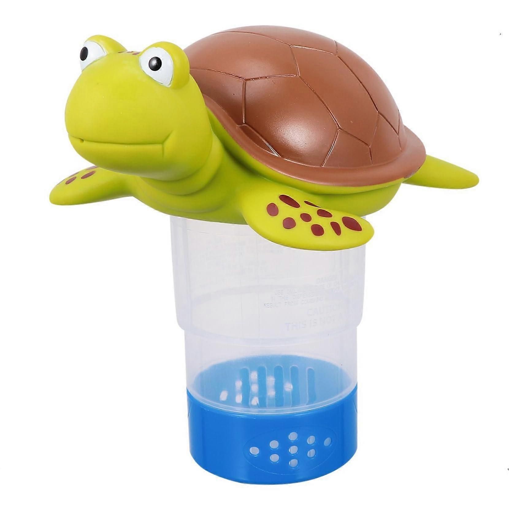 Floating Chlorine Dispenser for Turtle Pools, Chlorine Tablet Floater for 1- and 3-Inch Tablets, Bromine Holder for Large and Small Pools