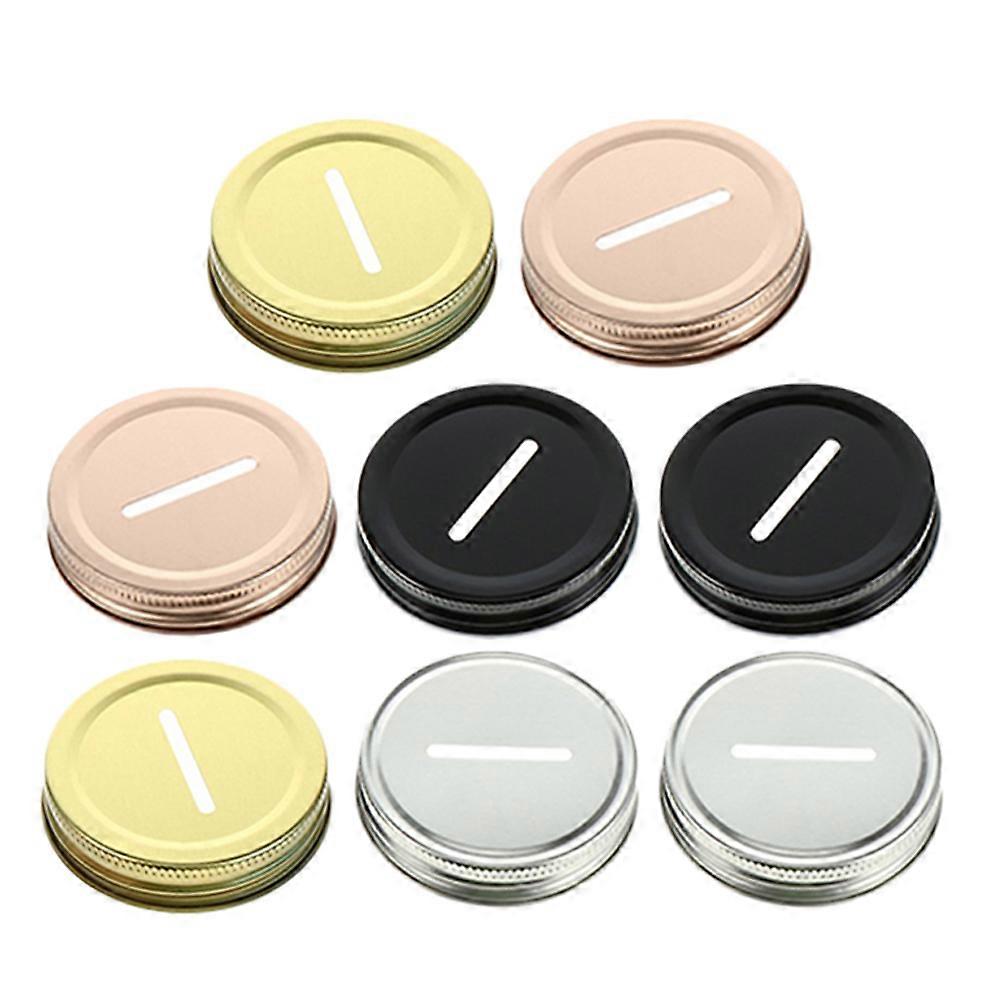 Jars With Lid Coin Bank Slot Lids Tinplate Canning Lids For Home Use Storage Containers 8Pcs