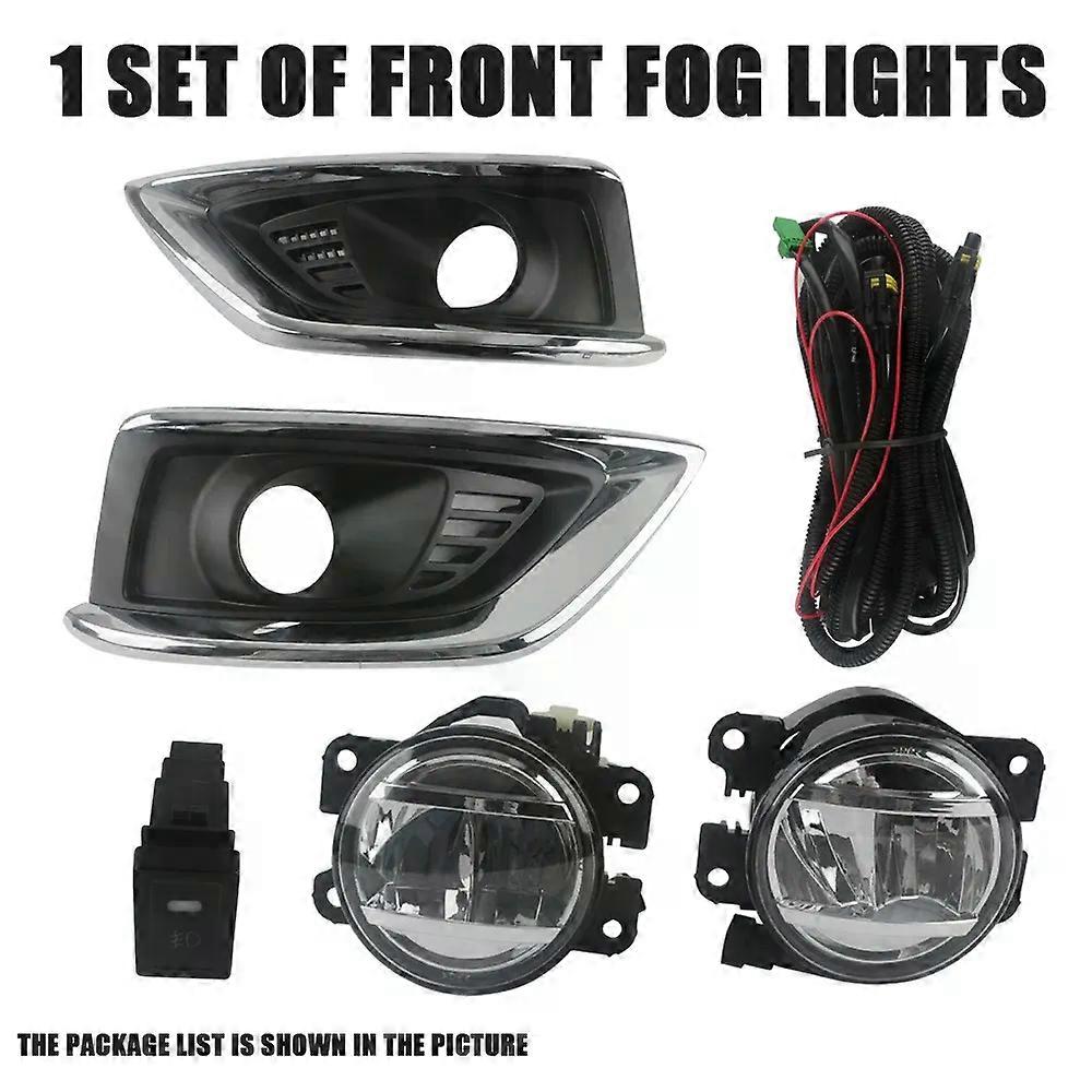 Front Bumper Fog Lamp Upgrade Kit For SUZUKI CIAZ 2018 2019 2020 2021 2022 2023 Version Additional Foglight Set Switch + Wiring