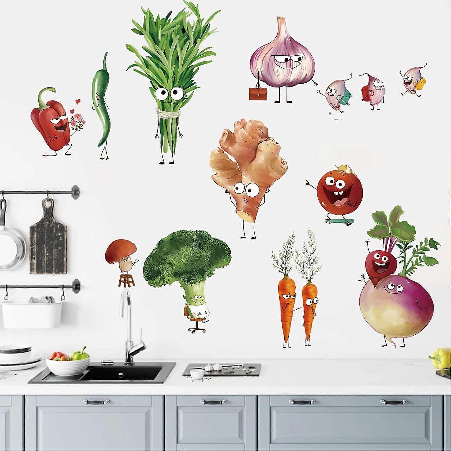 1pc Kitchen Food Fruit Vegetables Wall Sticker