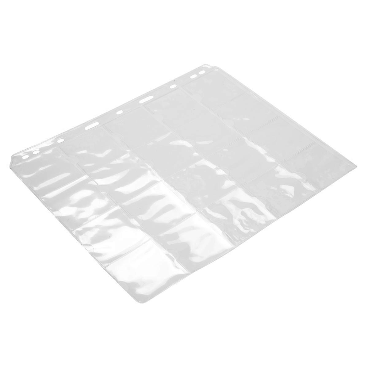 20 PCS 20 Pockets Classic Coin Holders Folder Pages for Storage Album Clear Storage Organizer Bag