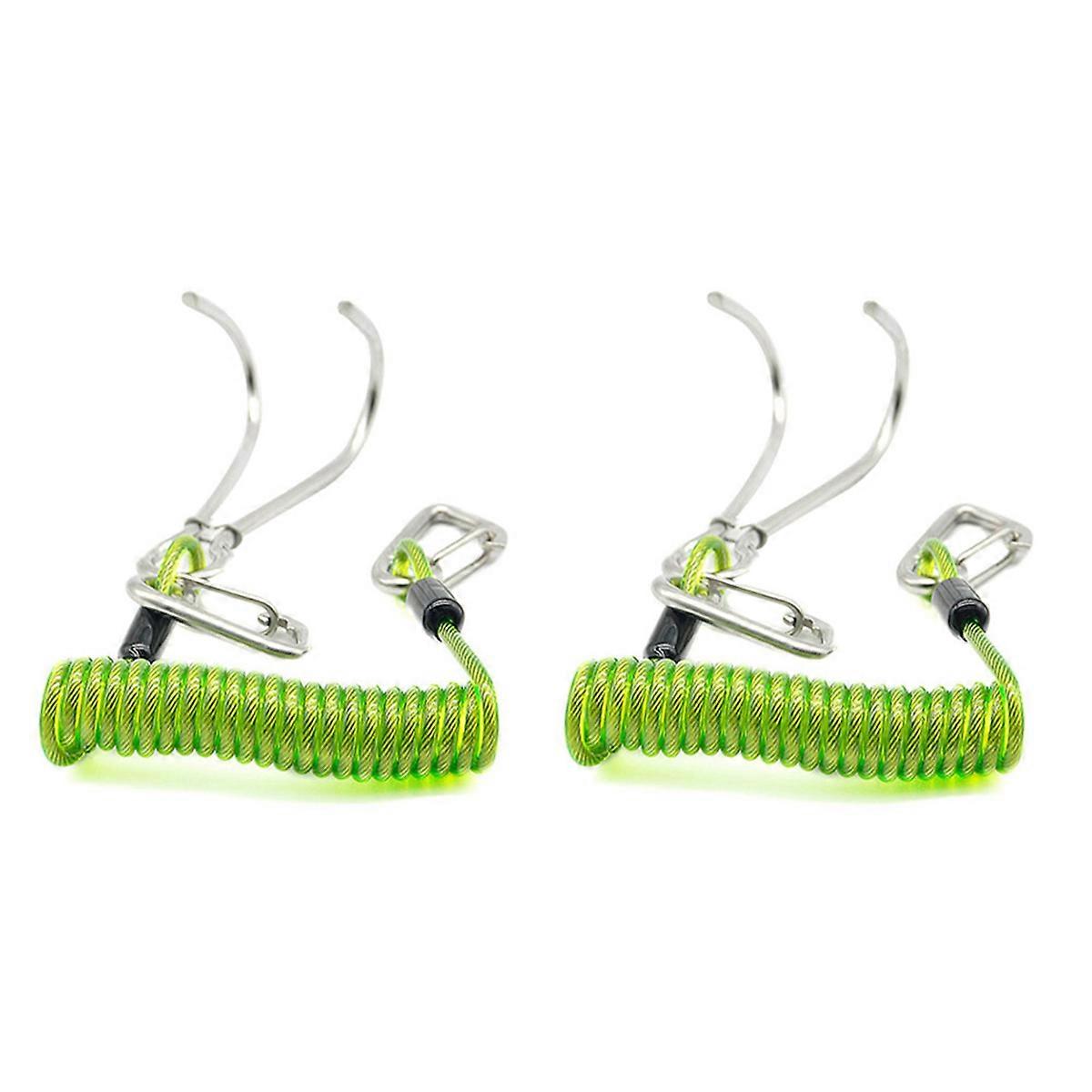 Double Head Dive Reef Rafting Hook Stainless Steel Reef Hook-Green