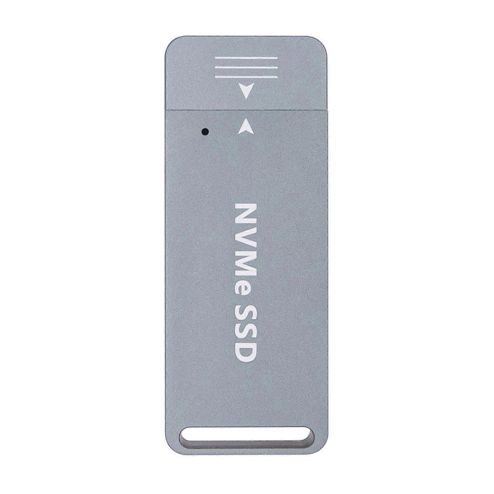 Two Protocol M.2 NVMe Enclosure USB 3.2 Easy Installation for PCIe M Key and B+M Key SSDs