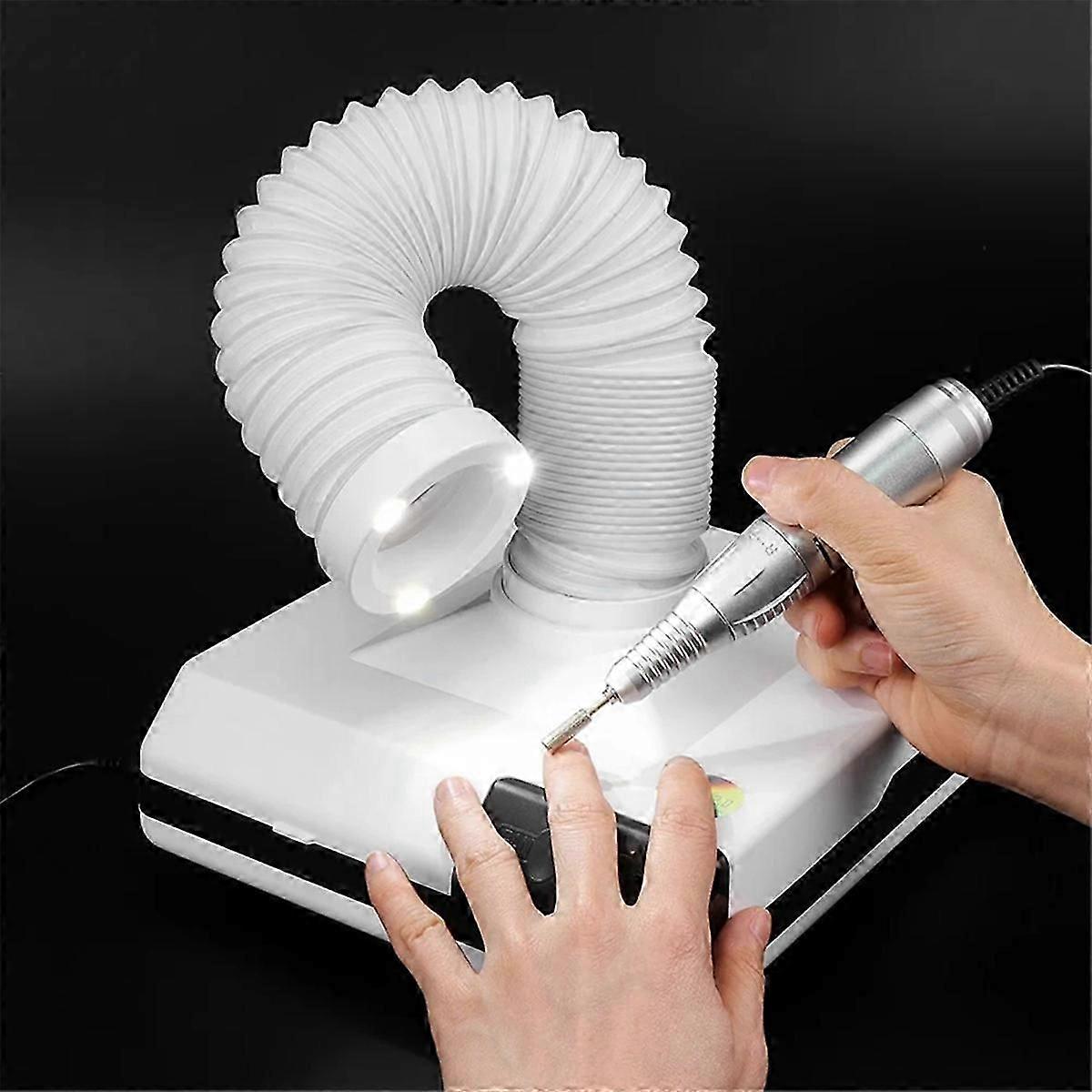 Nail Dust Absorber Filter Welding Fume Extractor, White EU Plug