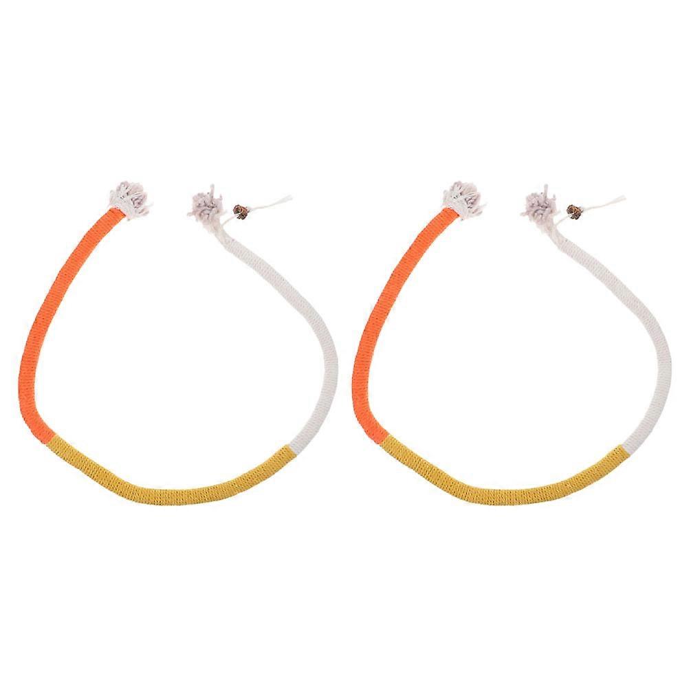 Cat Teaser Rope Toy Cat Chewing Rope Toys Exercise Multi-Color 69.00X1.00X1.00CM Hunting Instinct Stimulation 2Pcs