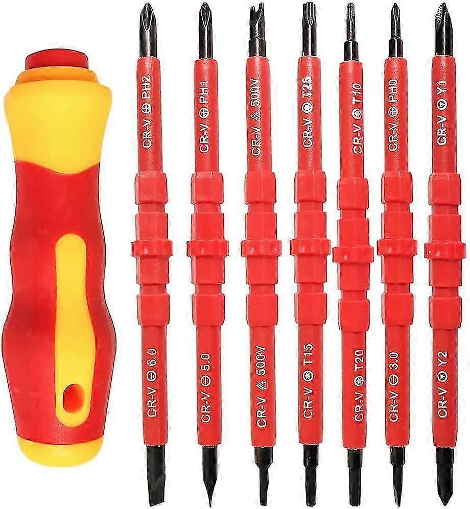 2025 Latest Model 7 Pieces Insulating Screwdrivers, Interchangeable Screwdrivers, Insulate