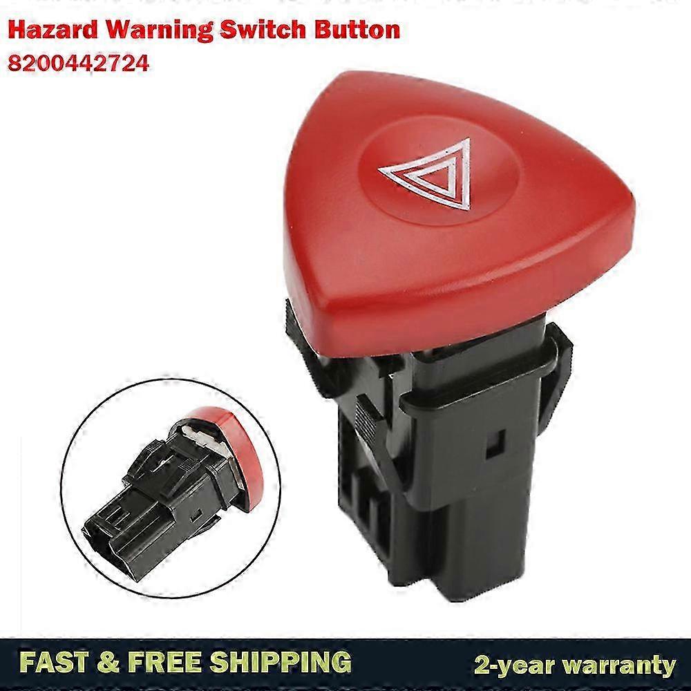 Emergency Hazard Warning Flasher Lamp Switch Button Compatible with Certain Brands for Trafic, Espace, Laguna, and Clio II Vehicles