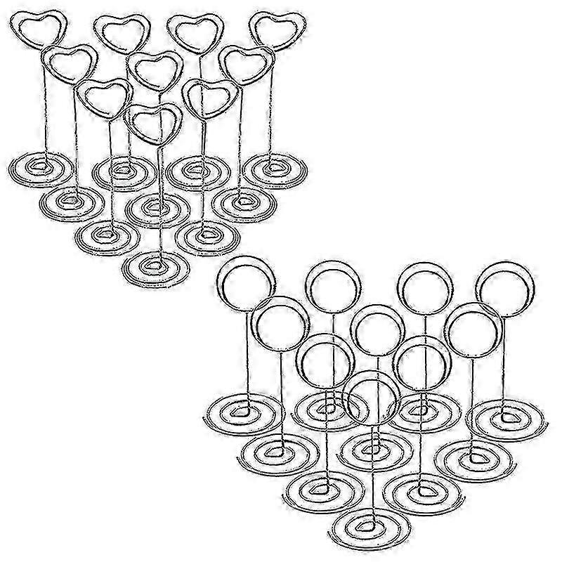 20pcsメタルテーブルナンバーホルダー名刺ホルダー結婚披露宴用メモクリップ