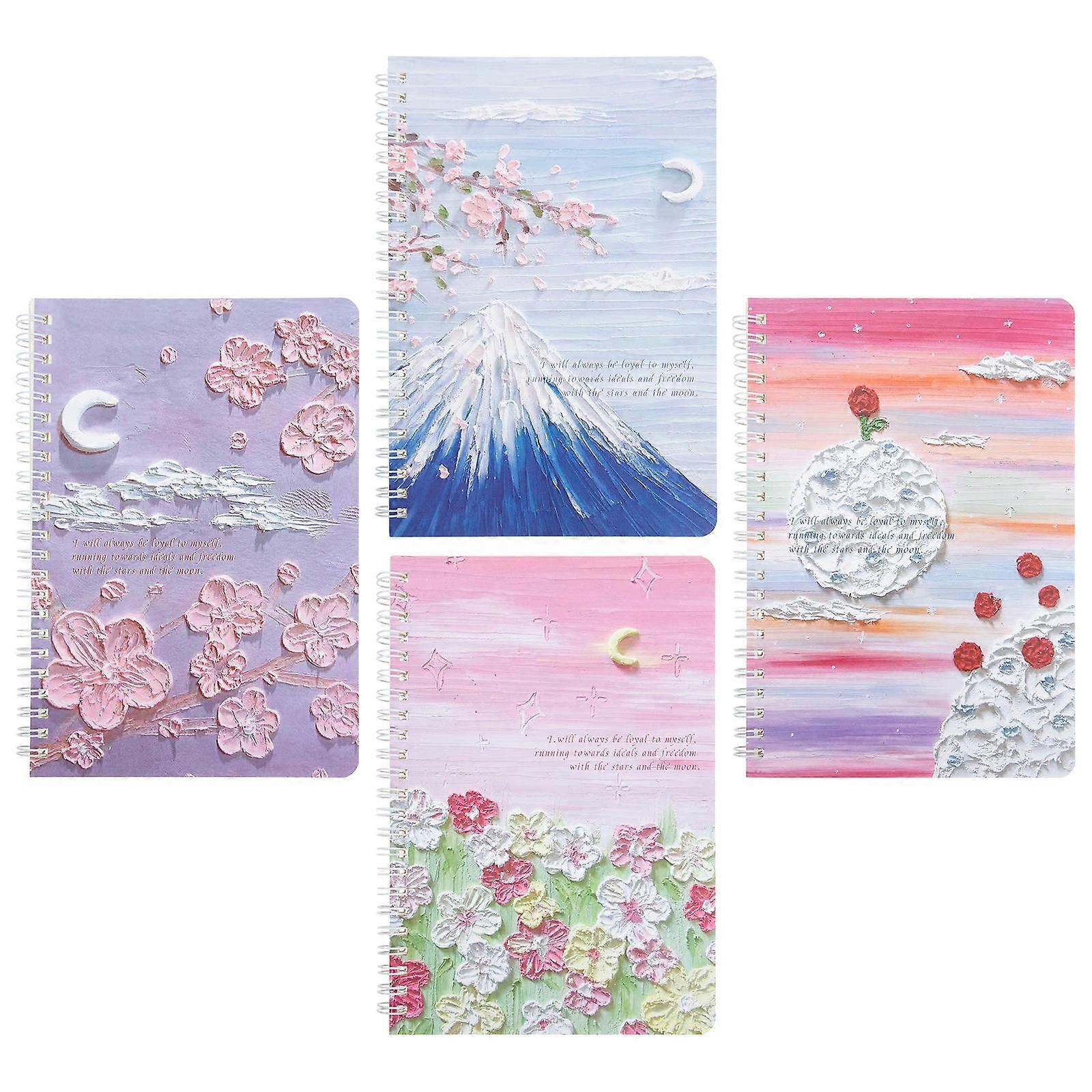 Notebook Cute Journal Notebook Writing Notebook For Classroom Travel present Giving 4Pcs