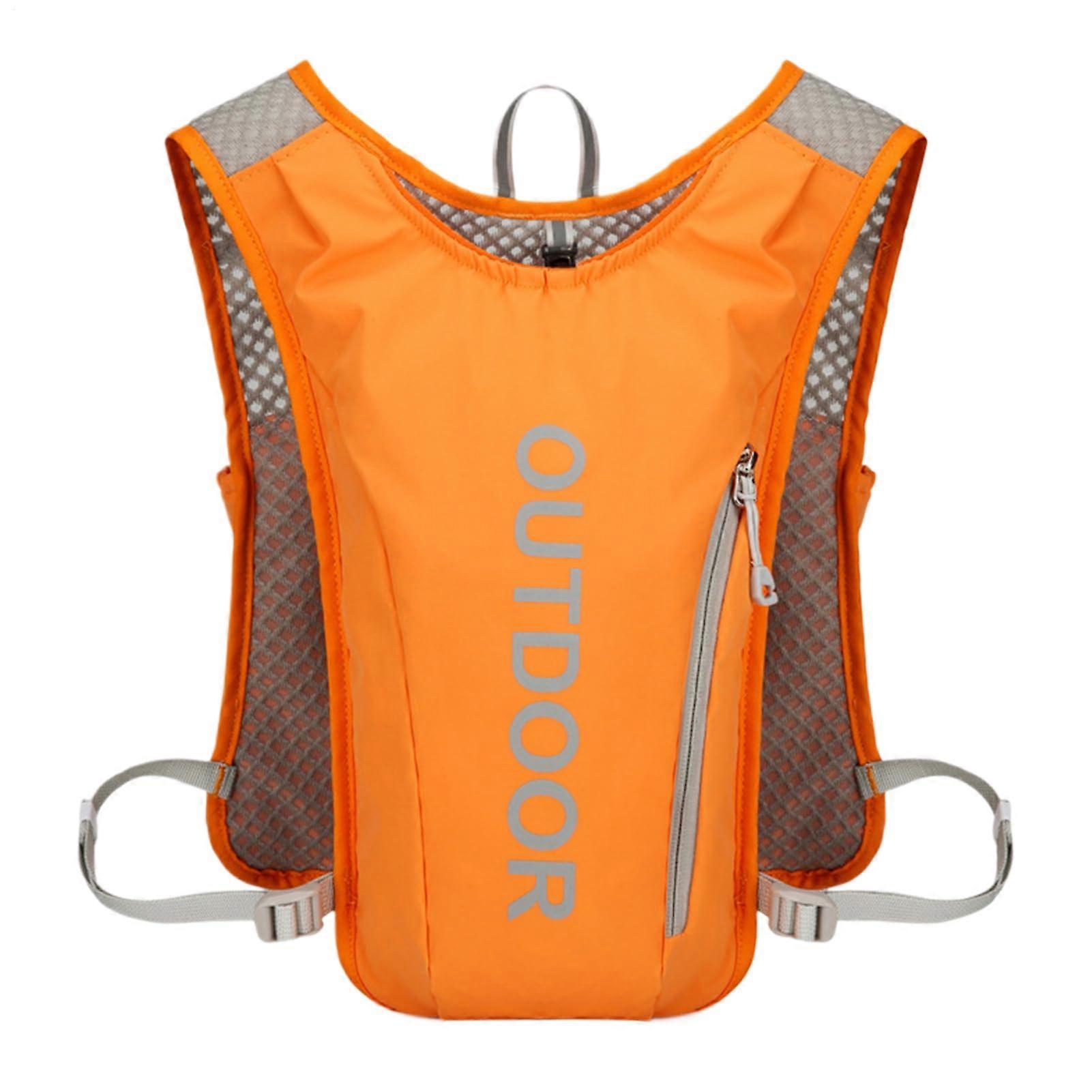 Hiking Hydration Pack, Lightweight Backpack with Reflective Strips, Orange