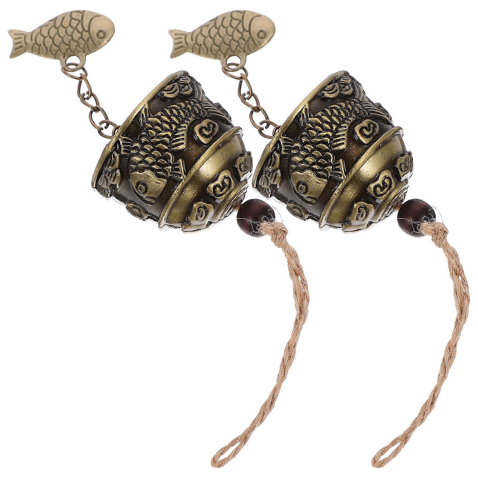Patio Wind Chime Metal Bell Pendant Home Decor 2Pcs Blessing