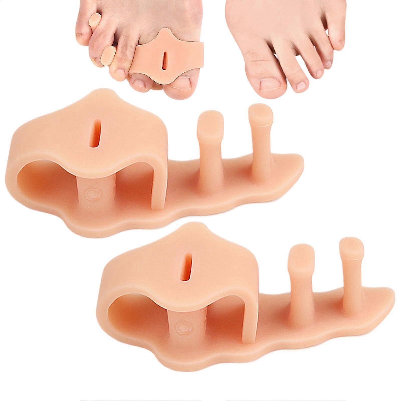Toe Separators, 2 Loops Soft Toe Spreaders Foot Corrector, Reusable