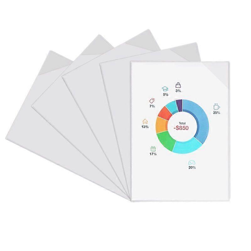 Magnetic Report Cover: A5 File Paper Organizer - Transparent Pvc Document Holder For Whiteboard - Clear File Folder For Office School