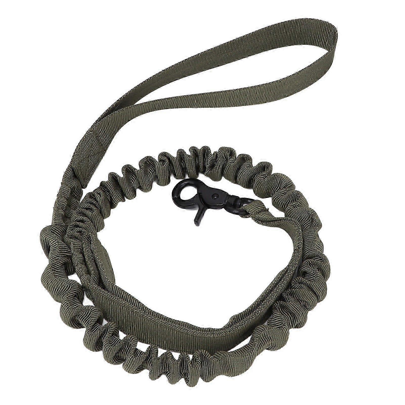 Durable and Wear-Resistant Dog Leash with Easy Control and Elasticity for Military Pets - Green