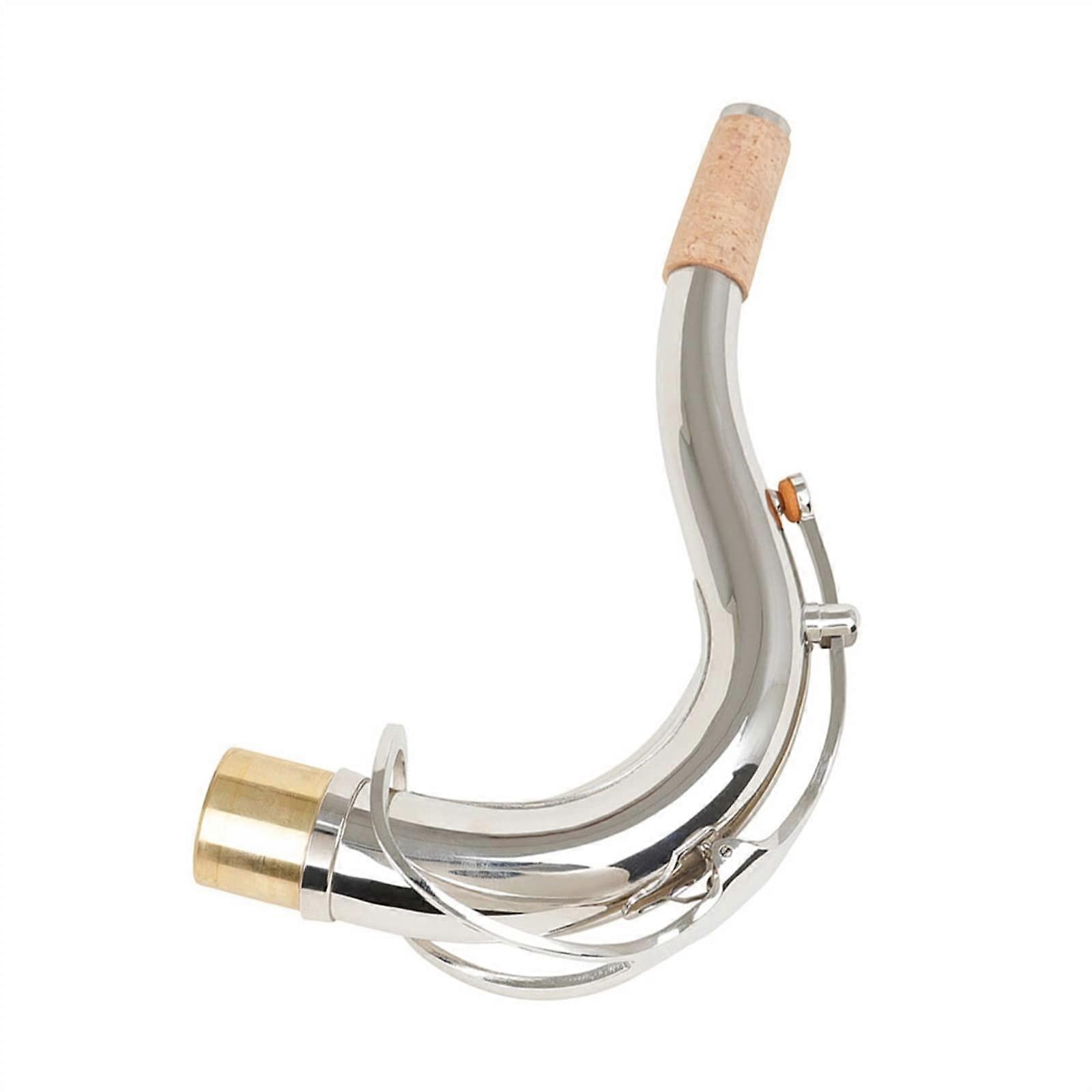 Saxophone Parts Brass Tenor Bb Saxophone Saxophone Curved Neck with Leather Pad Cork Spring 27.5mm Saxophone Accessories Silver