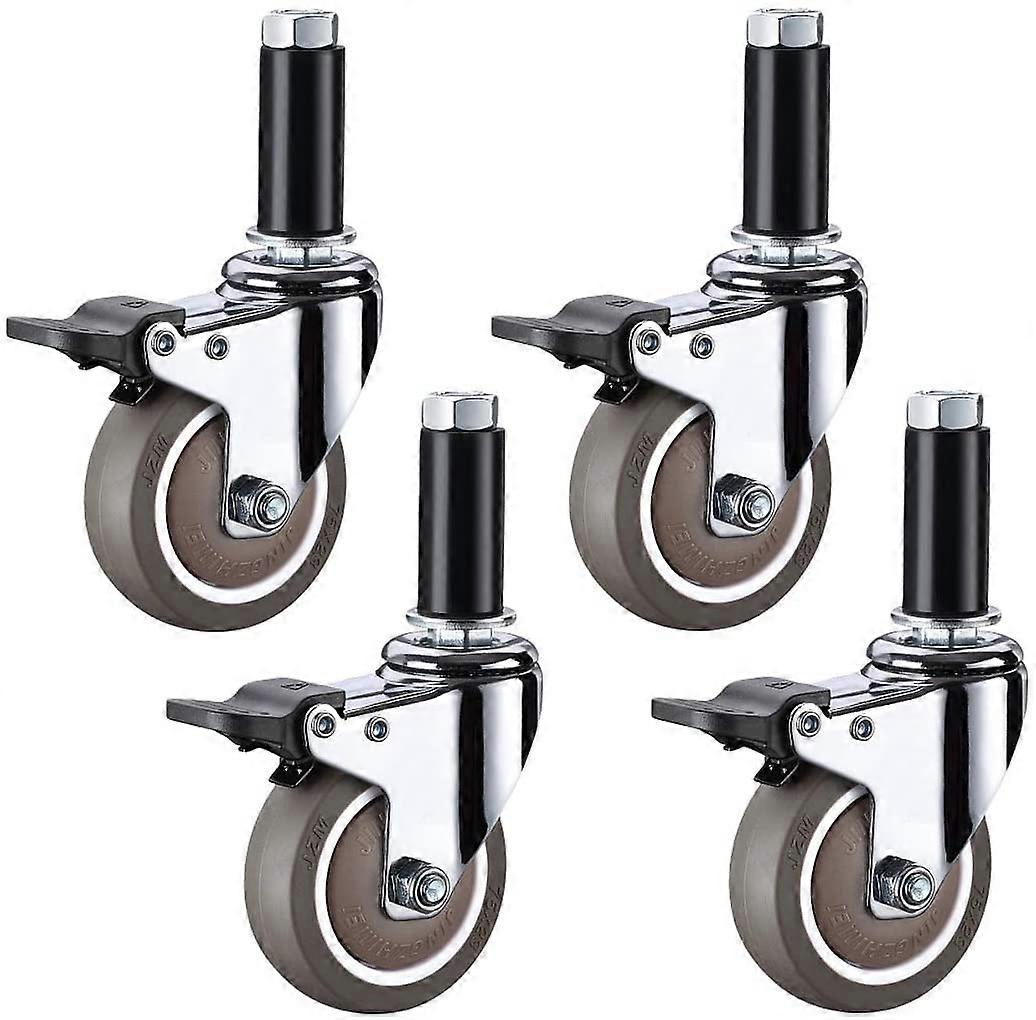 Replace casters, 4 swivel casters for faux furniture, M12 x 60 mm industrial casters with threaded stem