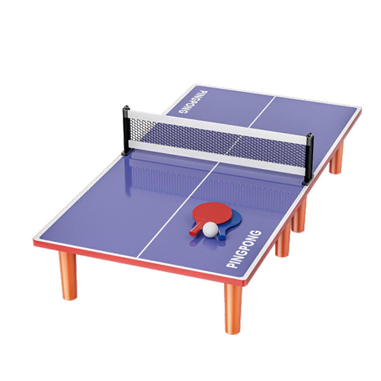Mini Table Tennis Table Set, Portable with 2 Bats and 1 Ball Weatherproof for Children, Adults
