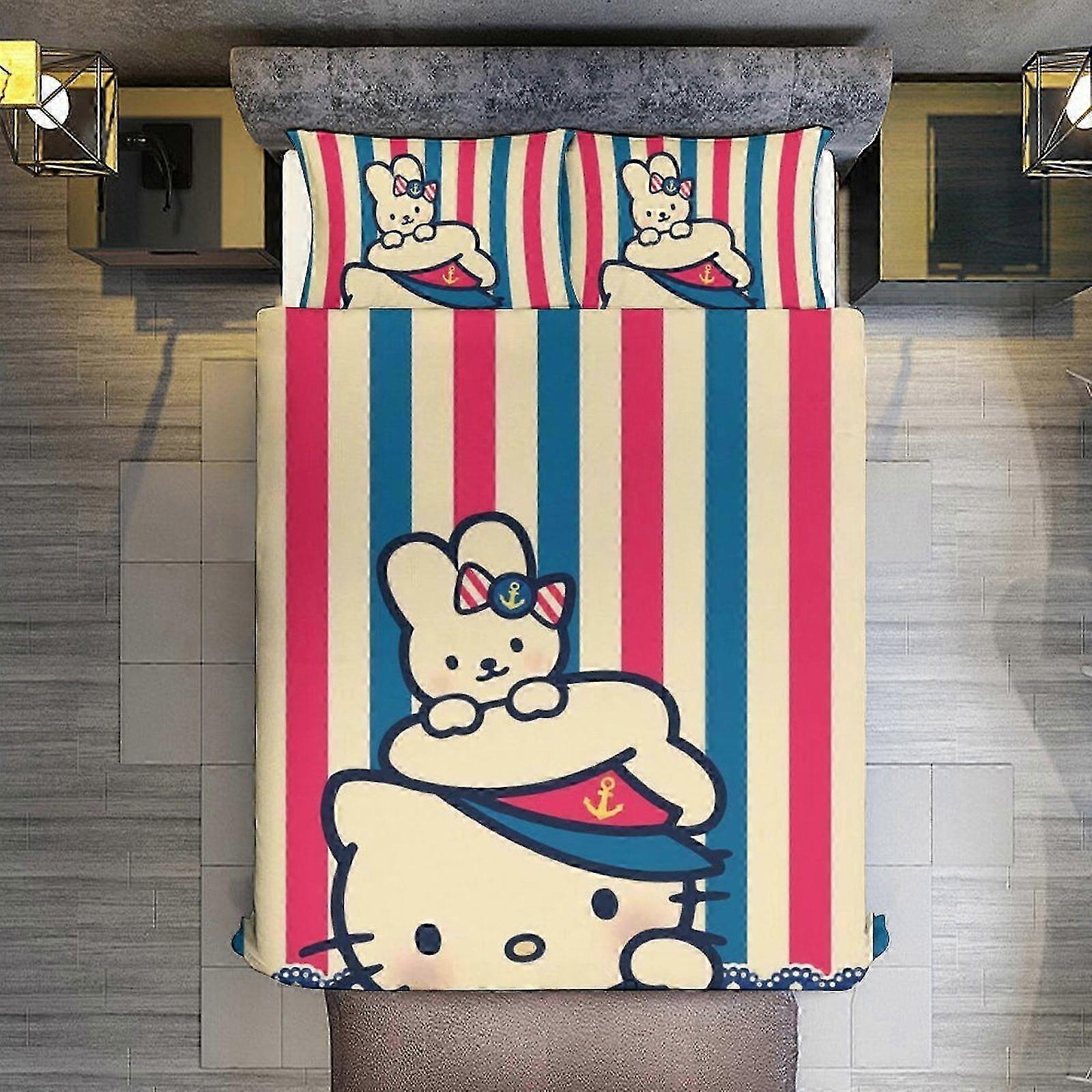 Conjunto de cama para uma determinada marca Conjunto de capa de edredom de 3 peças tamanho completo Super macio resistente ao desbotamento Microfibra com zíper e 2 fronhas