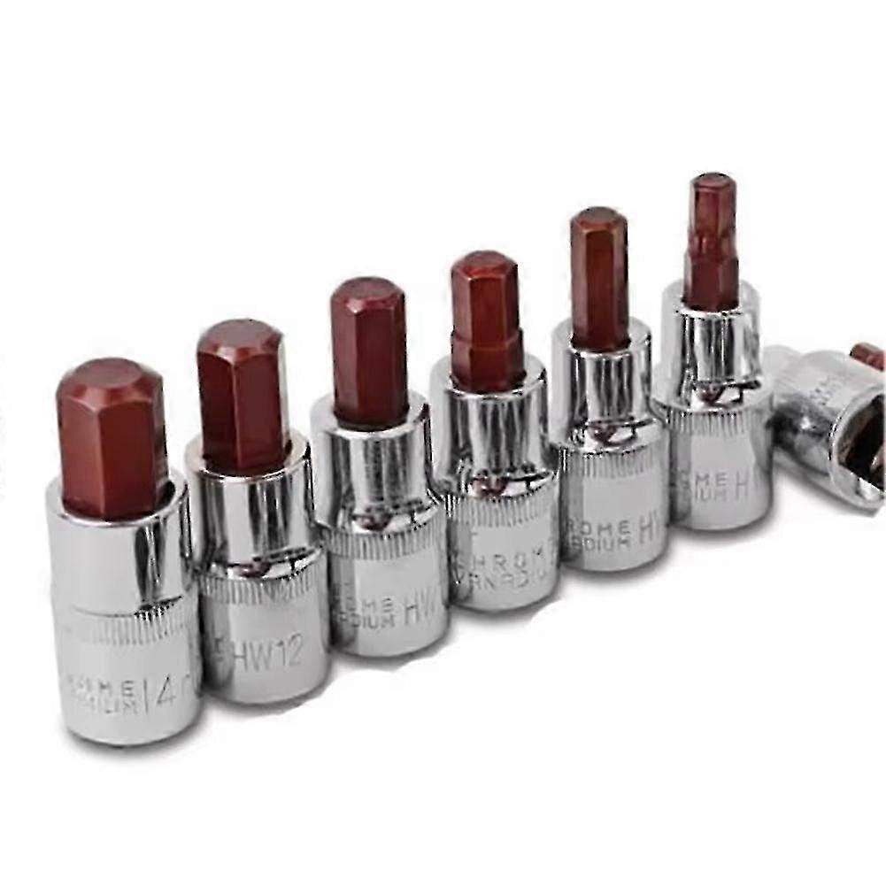 1/4 Inch Drive Metric Hex Key Hex Socket Bit Hexagon H2 H3 H4 H5 H6 H7 H8 H10Photo Color SZRH