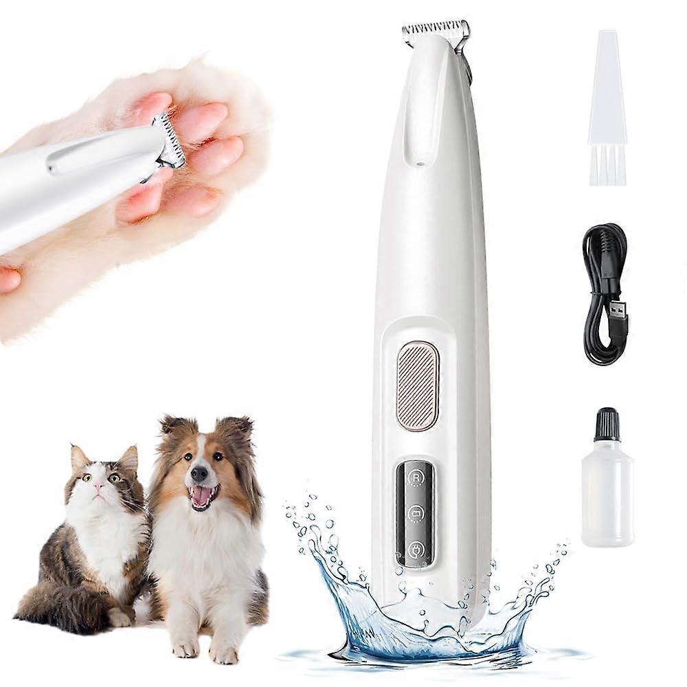 Quiet Dog Clipper, Rechargeable Paw Trimmer for Dogs and Cats with LED Light