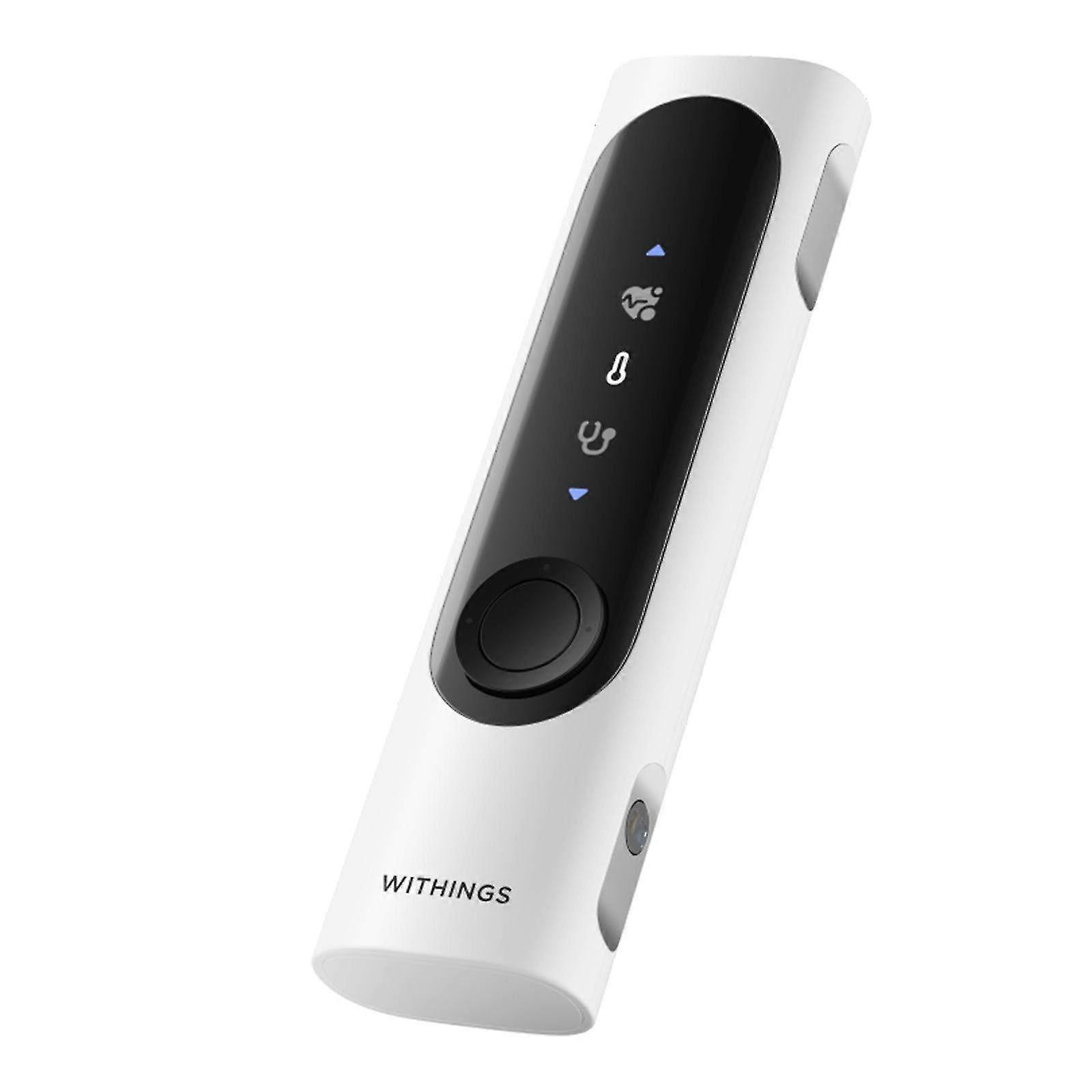 4-in-1 Digital Thermometer with ECG, Oximeter & Stethoscope Functions, 8-Month Battery Life in White