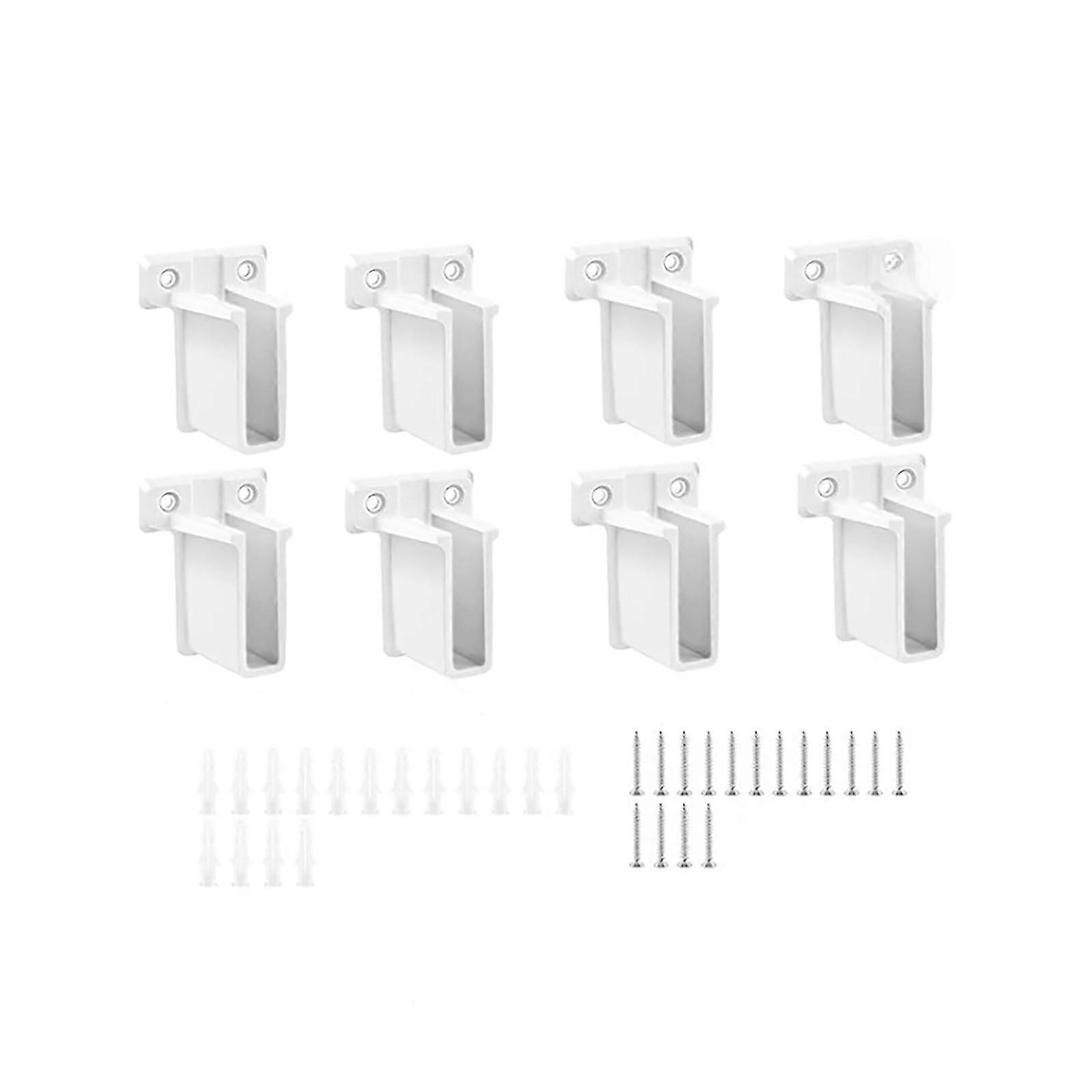 8/12Pcs Wardrobe Closet Rod Bracket Wire Rack End Bracket Wire Shelf Corner Support Bracket Easy to Installation