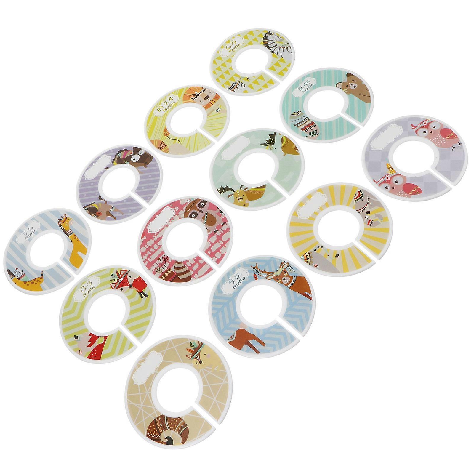 Clothes Size Dividers Cartoon Animals Function 12Pcs for Closet Organization