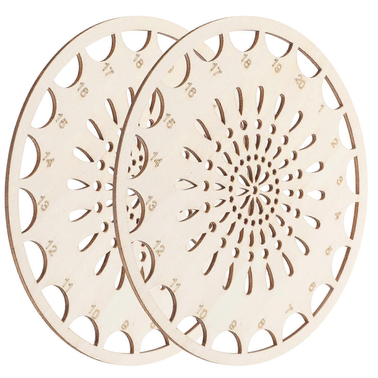 Sewing Thread Stand Wooden Thread Holder Compact Design For present Recipients 2Pcs