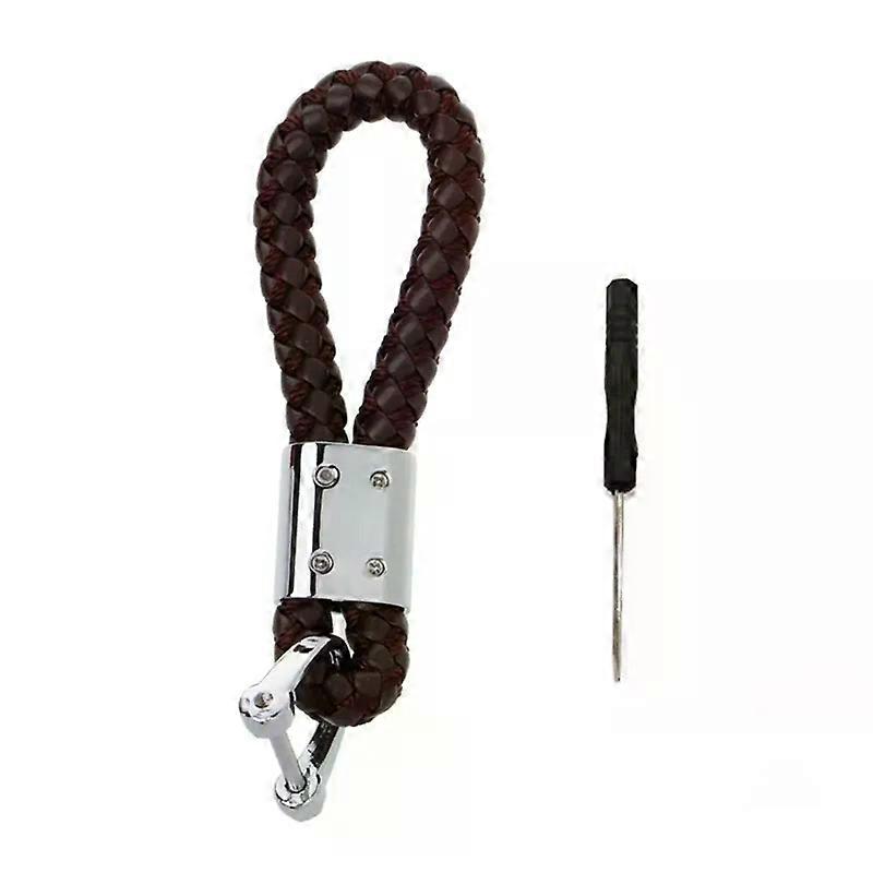Braided Leather Strap Universal for Key Chain Ring For Car