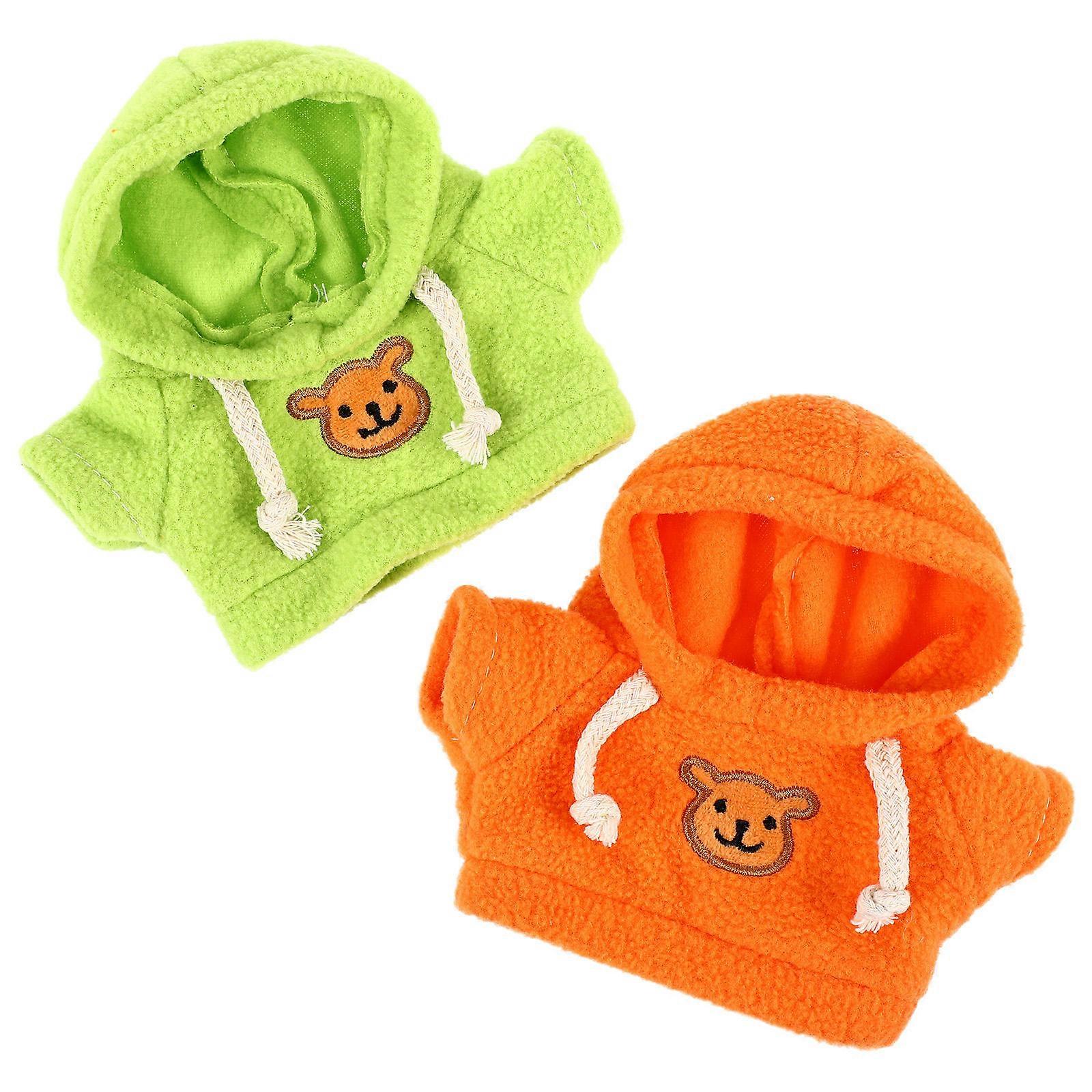 Toy Bear Clothes Doll Garment Stuffed Bear Fashion Design Colorfastness 2Pcs