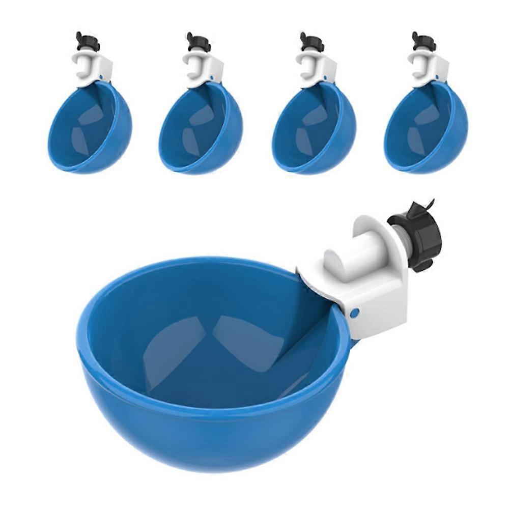 5Pcs Chicken Water Cup Feeder Automatic Drinking Bowl Waterer Poultry Cup