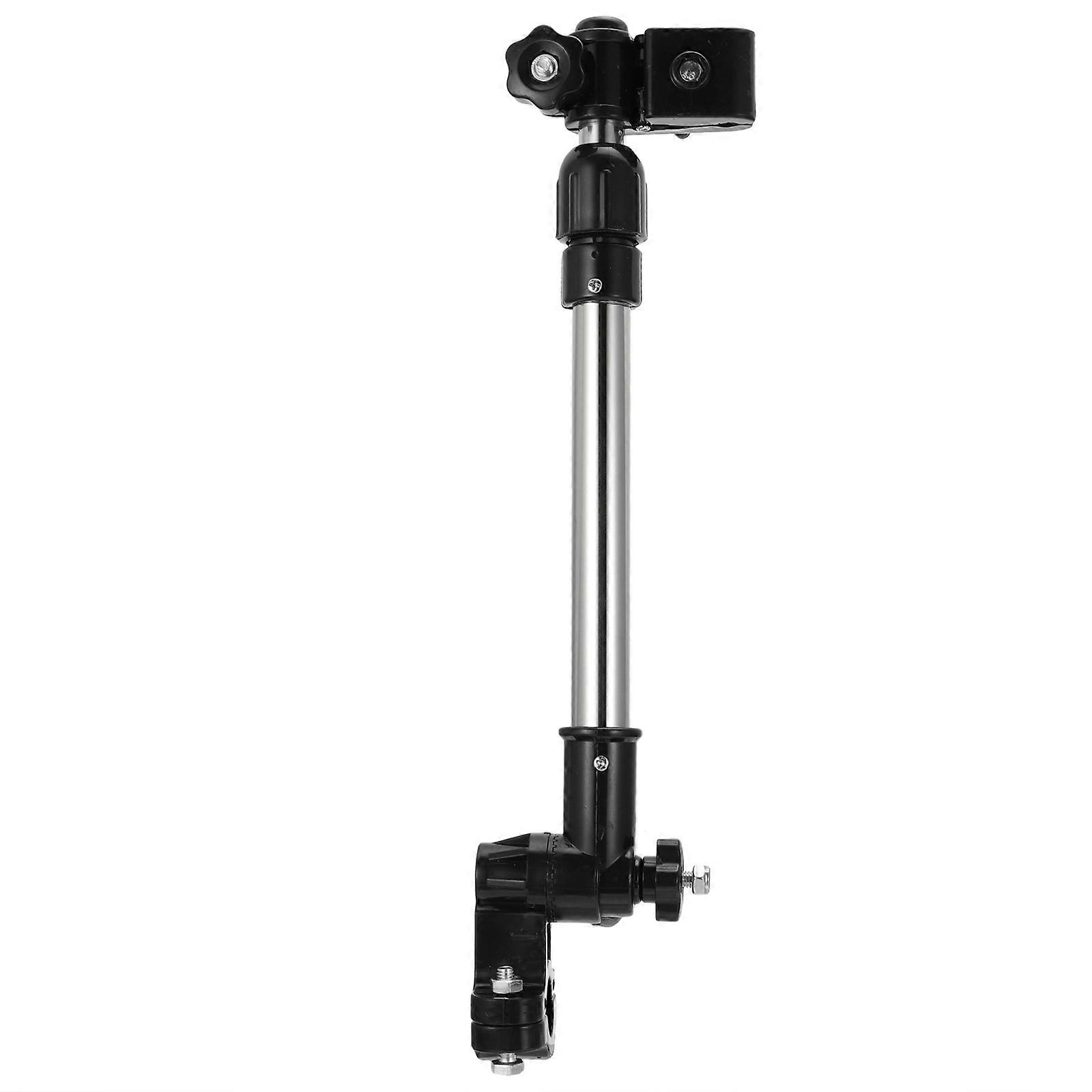 Adjustable Bike Umbrella Stand for Wheelchair, Stroller & Bicycle – Durable Black Umbrella Holder with Height Adjustable Stem for Rain Protection