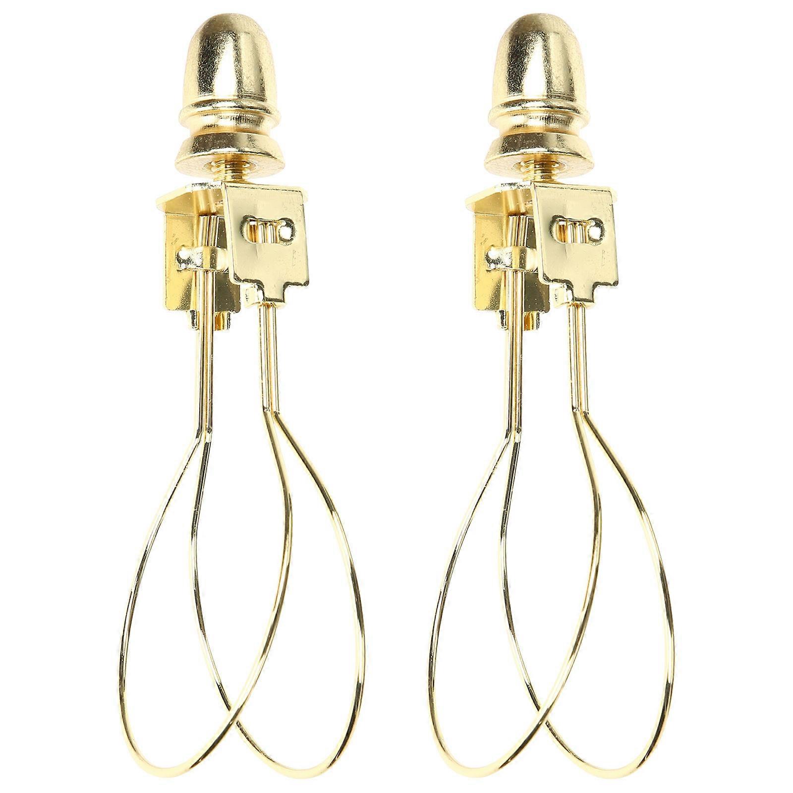 2pcs Lamp Shade Adapter Clips for Light Bulbs – Durable Lamp Holder with Finial for DIY Lighting Projects in Homes, Restaurants, and Cafes